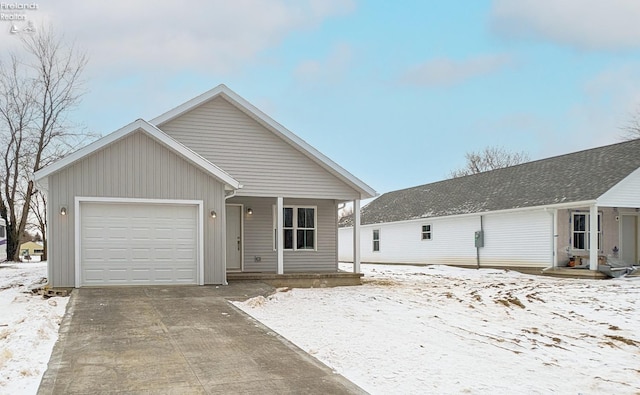 view of front of home featuring a garage