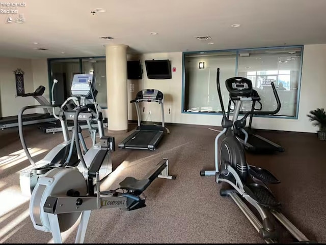 view of exercise room