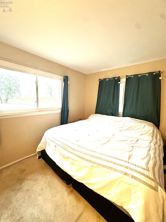 bedroom with carpet