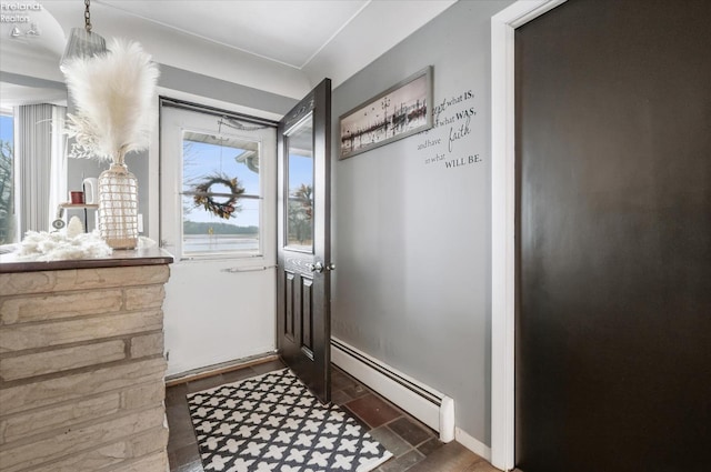 entryway featuring a baseboard radiator