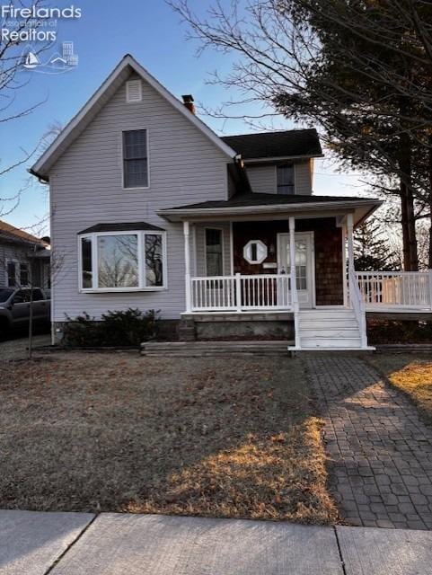 view of front of home with a porch