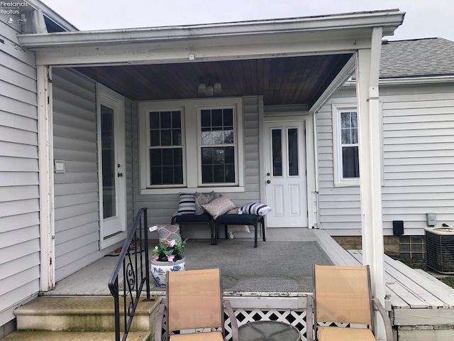 view of patio featuring cooling unit