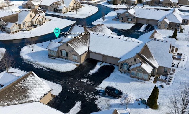 view of snowy aerial view