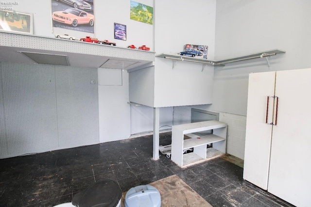 interior space with white fridge