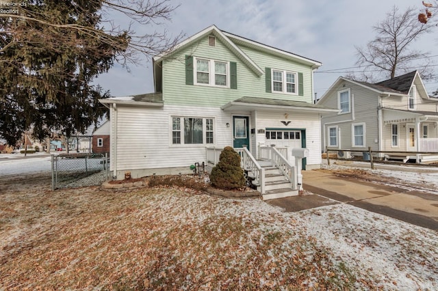 view of front of home featuring a garage