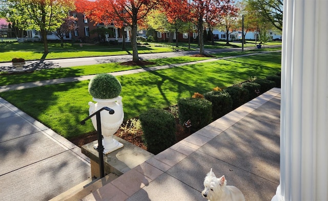 surrounding community featuring a lawn