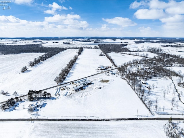 view of snowy aerial view