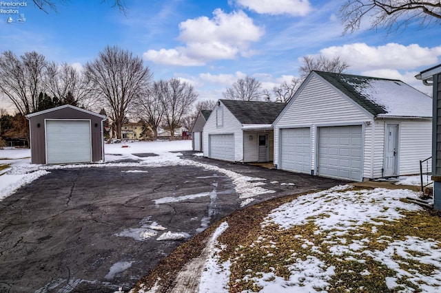 exterior space featuring a garage