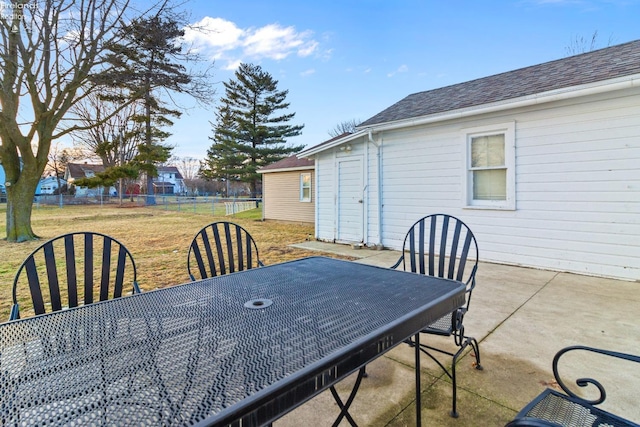 view of patio / terrace with fence