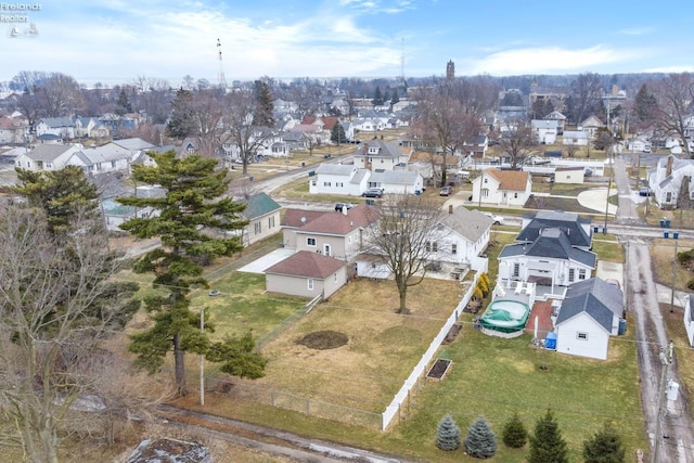 birds eye view of property featuring a residential view