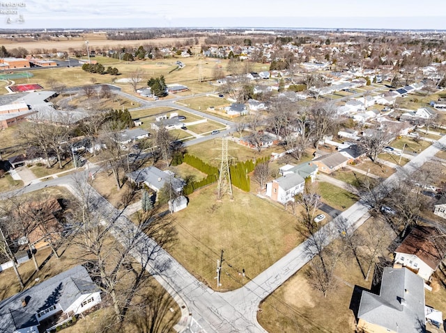 aerial view featuring a residential view