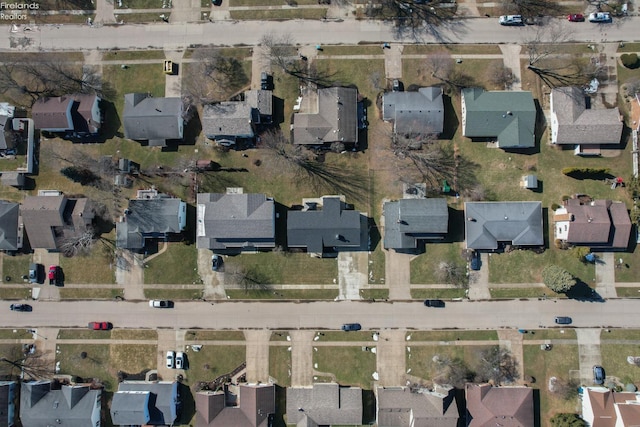 bird's eye view featuring a residential view