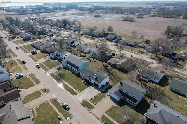 aerial view with a residential view