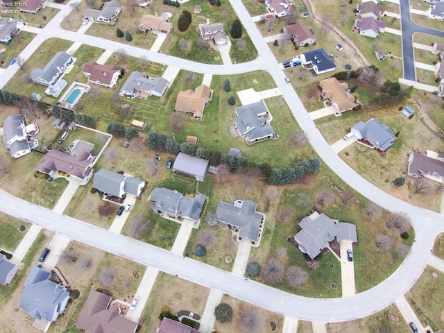 birds eye view of property featuring a residential view