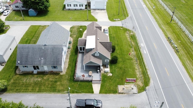 aerial view featuring a residential view