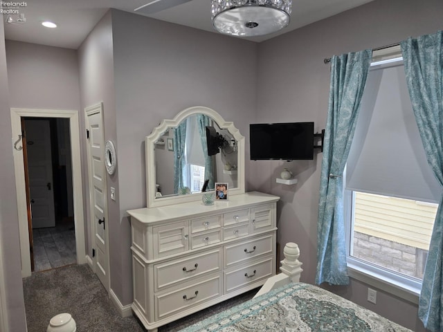 view of carpeted bedroom