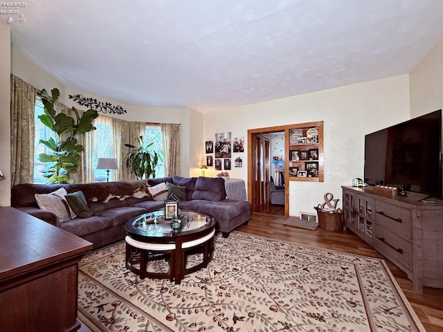 living room featuring wood finished floors