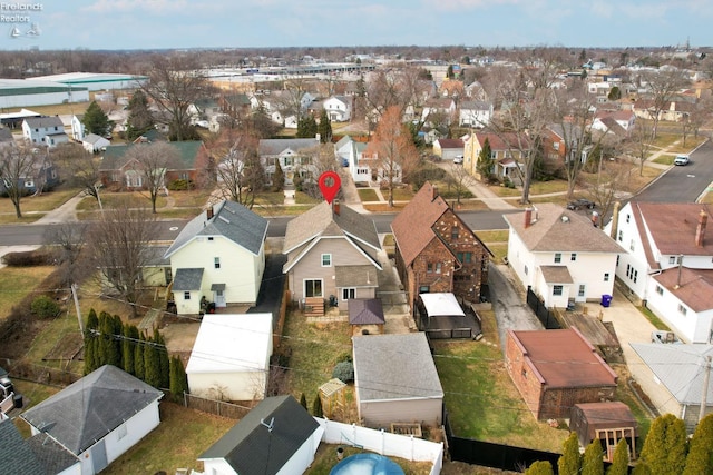 aerial view featuring a residential view