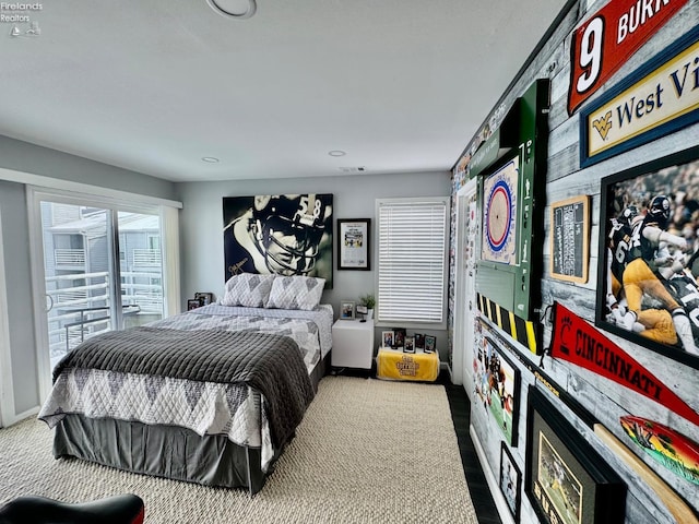 bedroom featuring visible vents and baseboards