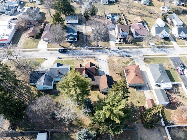 drone / aerial view with a residential view