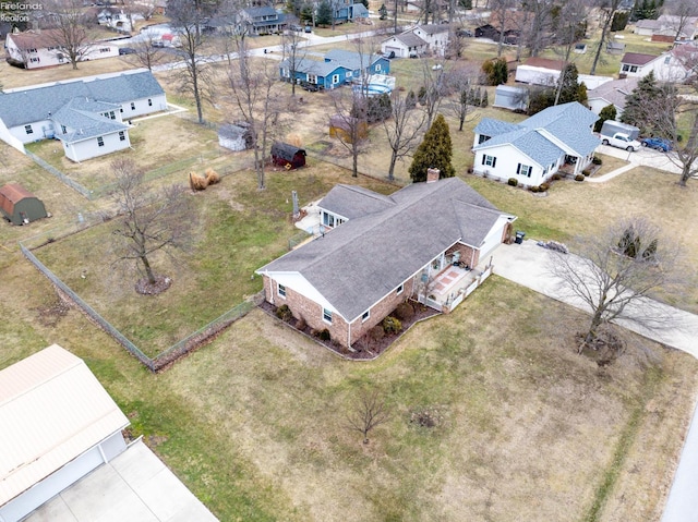 drone / aerial view featuring a residential view