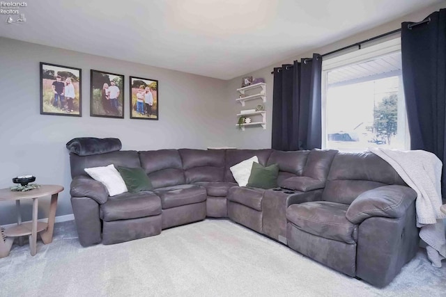 view of carpeted living room