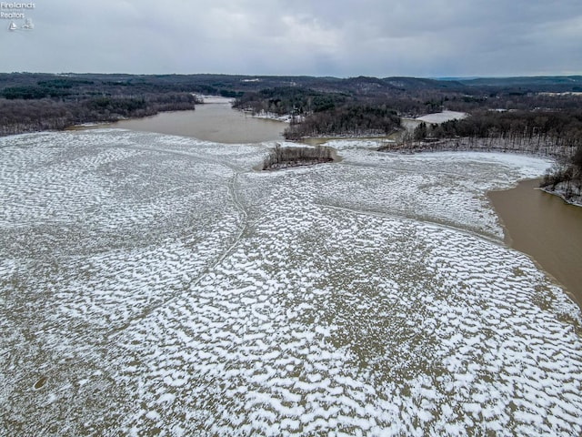 view of snowy aerial view