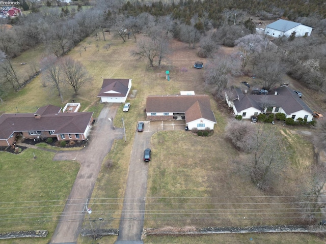 drone / aerial view featuring a rural view