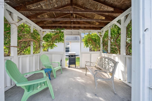 view of patio / terrace featuring a grill