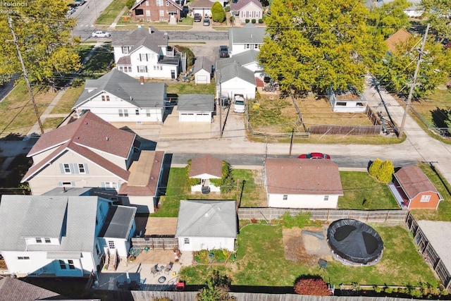 drone / aerial view with a residential view