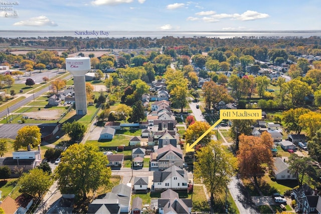 drone / aerial view with a residential view