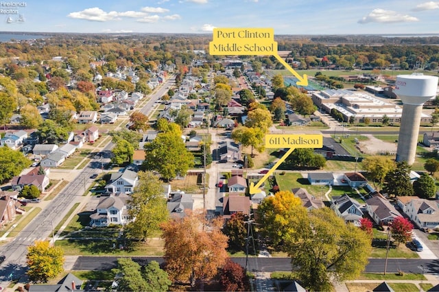 aerial view featuring a residential view