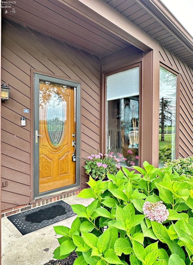 view of doorway to property