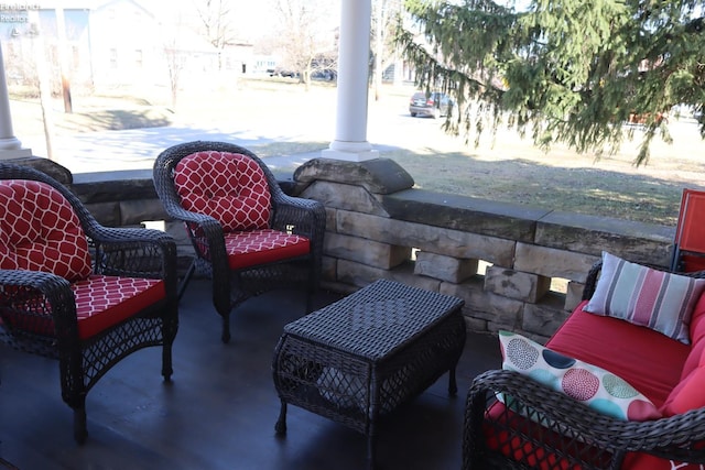 view of patio with outdoor lounge area