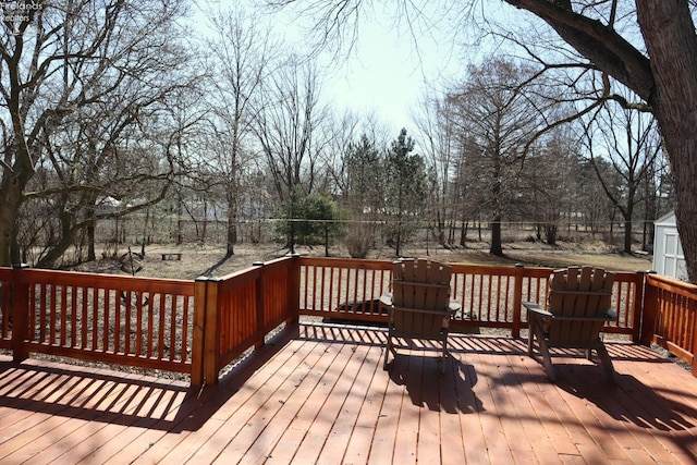 view of wooden terrace