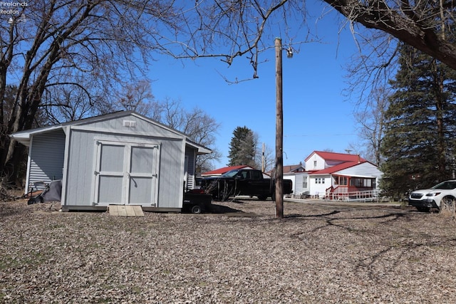 view of shed