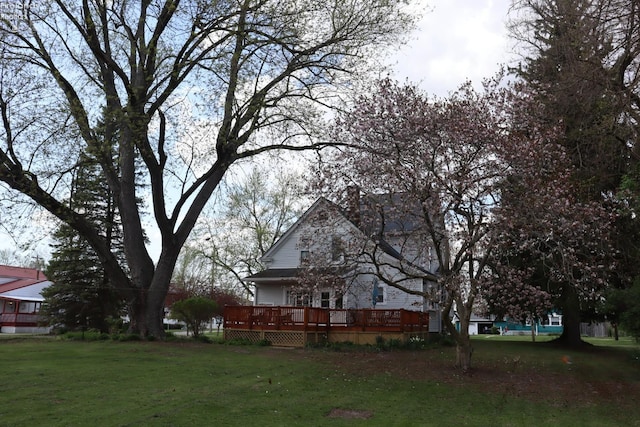 115 W Main St, New London, OH 44851 - view of yard with a wooden deck