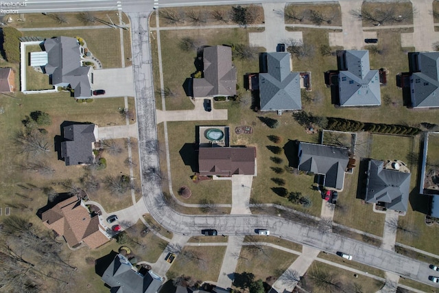 aerial view with a residential view