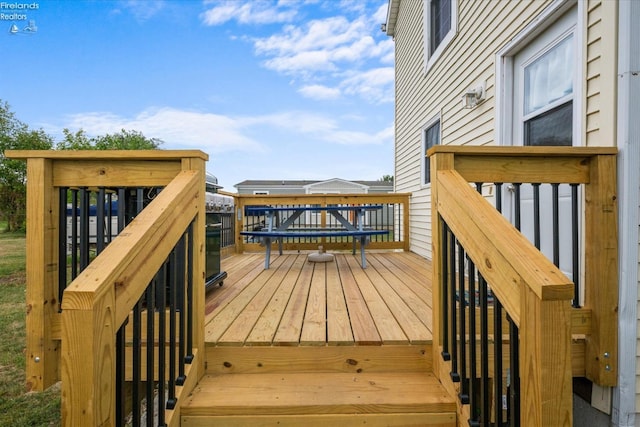 view of wooden deck