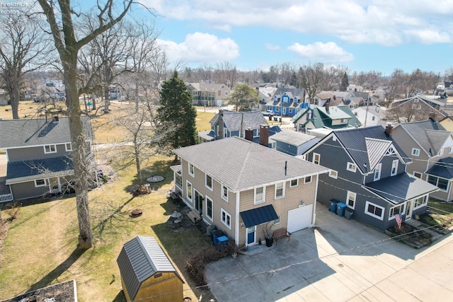 drone / aerial view featuring a residential view