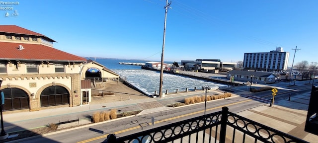 view of water feature