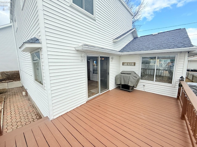 deck with area for grilling