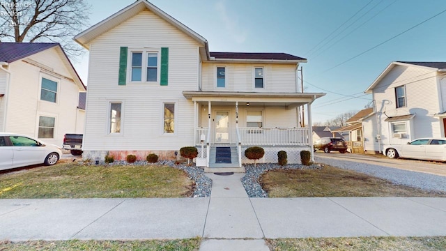 view of front of house featuring covered porch