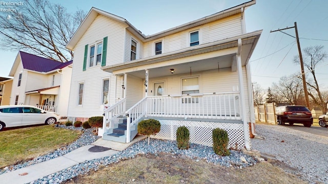 view of front facade with a porch