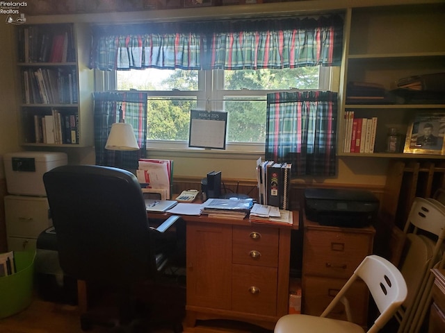 view of home office