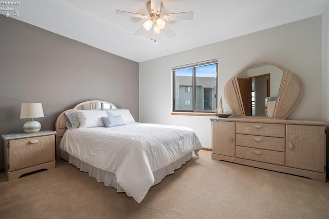 1789 N Windward Dr, Port Clinton, OH 43452 - bedroom featuring light carpet and a ceiling fan