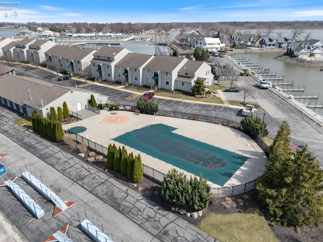 1789 N Windward Dr, Port Clinton, OH 43452 - drone / aerial view featuring a residential view and a water view