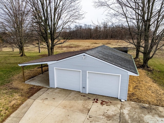 garage with a detached garage