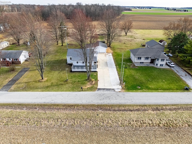 bird's eye view featuring a rural view