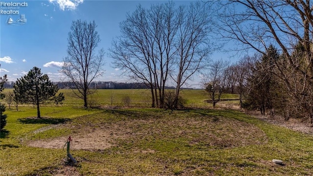 view of yard featuring a rural view